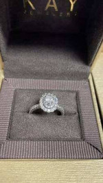 Designer Neil Lane Engagement Ring. 14K White Gold