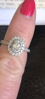 Designer Neil Lane Engagement Ring. 14K White Gold