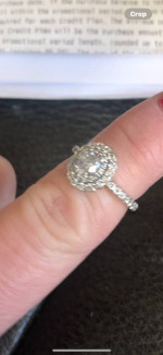 Designer Neil Lane Engagement Ring. 14K White Gold
