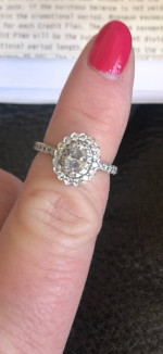 Designer Neil Lane Engagement Ring. 14K White Gold