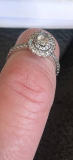 Designer Neil Lane Engagement Ring. 14K White Gold