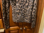 Neiman Marcus Cashmere Animal Print Turtleneck Sweater Shirt - XS
