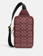 Coach Sullivan Pack Sling Bag Signature Chambray Wine CG993 - NWT