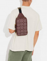 Coach Sullivan Pack Sling Bag Signature Chambray Wine CG993 - NWT