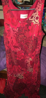 Asian Dress - Studio I - Floral Pattern - Silk & Spandex