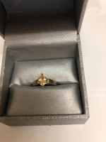 November's birthstone .93 carat yellow sapphire 14K yellow gold ring.