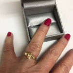 November's birthstone .93 carat yellow sapphire 14K yellow gold ring.