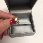 November's birthstone .93 carat yellow sapphire 14K yellow gold ring.