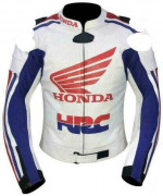 Honda HRC Motorcycles Racing Faux Leather Jacket