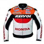 Honda Repsol Motorcycles Racing Faux Leather Jacket