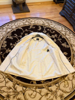 NEW GUESS women’s long ivory wool mix overcoat XL