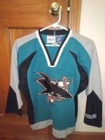 Vintage San Jose Sharks jersey Youth L/XL made by CCM NHL