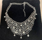 Necklace - Silver and Rhinestones