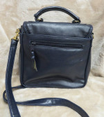 Navy Leather Purse by Oggi Domani