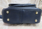 Navy Leather Purse by Oggi Domani