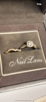 Women's Neil Lane Rose and White Gold Engagement Ring Set. 14K
