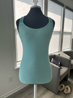 Teal Lace Back Tank