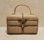 Vintage Judith Leiber Rope Eye Handle Fabric Gift Box Handbag Purse Ba