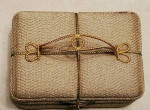 Vintage Judith Leiber Rope Eye Handle Fabric Gift Box Handbag Purse Ba