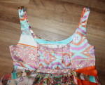 BOHO Chic SIZE XS Low Cut Paisley Floral Silk Babydoll Peasant Tank