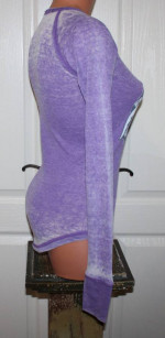 LIKE NEW Butter Super Soft Purple Rock N Roll Skull Burnout Thermal
