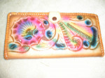 NEW-Leather Embossed Purse and Wallet