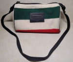 Pendleton Signature Wool Red Green Black White Strips Blanket Purse