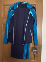 New!  Misses Size M Navy/Teal Sweat Suit
