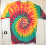 St. Thomas Tie Dye T-Shirt Embroidered "We Be Jammin" size L cotton