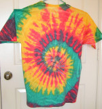 St. Thomas Tie Dye T-Shirt Embroidered "We Be Jammin" size L cotton