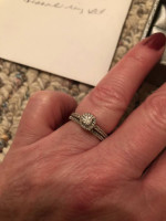 Zales halo bridal set with lifetime warranty 14K white gold