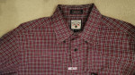 FACONNABLE Men’s Cotton Burgundy Purple White Plaid Shirt - Sz M