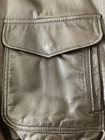 Like New LL Bean Thinsulate, Lined Leather Bomber Jacket in Classic Br