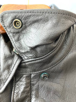 Like New LL Bean Thinsulate, Lined Leather Bomber Jacket in Classic Br