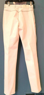 ESCADA Women’s Bright White w Blue Stitch Pants Straight Sz 36 (6)