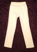 ESCADA Women’s Bright White w Blue Stitch Pants Straight Sz 36 (6)