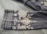 JOHNNY WAS JWLA Gray Embroidered Linen Dress Tunic