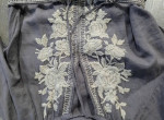 JOHNNY WAS JWLA Gray Embroidered Linen Dress Tunic