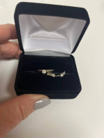 .60 ctw women’s diamond engagement ring set. 14K white gold