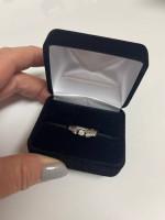 .60 ctw women’s diamond engagement ring set. 14K white gold