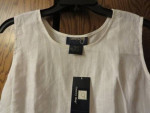 White linen shell blouse, sz. M, Country Shop, new with tags.