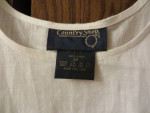 White linen shell blouse, sz. M, Country Shop, new with tags.