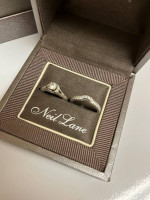 Women's Neil Lane Diamond Engagement Ring Set. 14K White Gold
