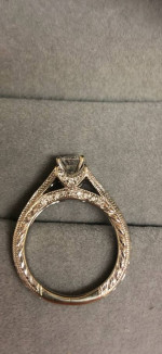 Women's Neil Lane Diamond Engagement Ring Set. 14K White Gold