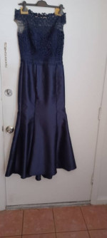 Formal floor length satin gown