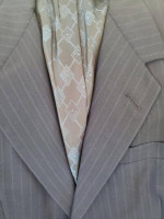 Mens Navy Blue Pinstripe suit 40R