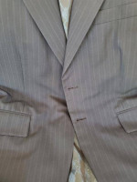 Mens Navy Blue Pinstripe suit 40R