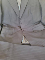 Mens Navy Blue Pinstripe suit 40R