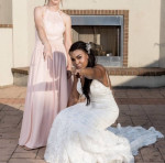 Azazie Rose Petal Pink Bridesmaid Dress
