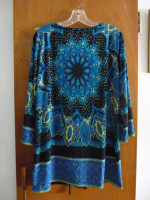 Womens Eci New York Colorful Tunic Top Large Wearable Art